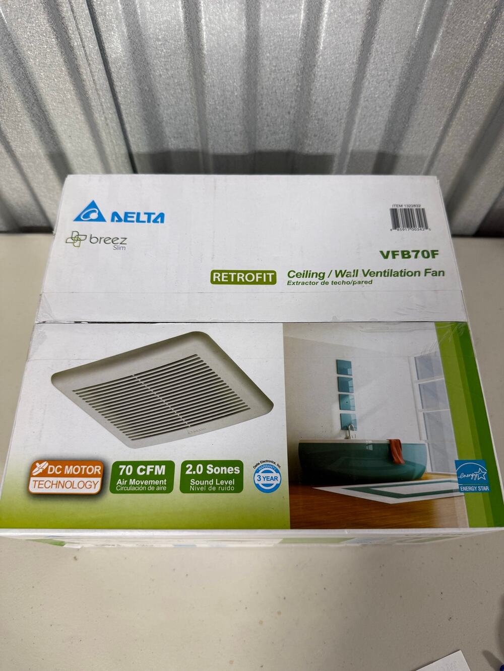 Delta Breeze Slim VFB70F Ventilation Fan
